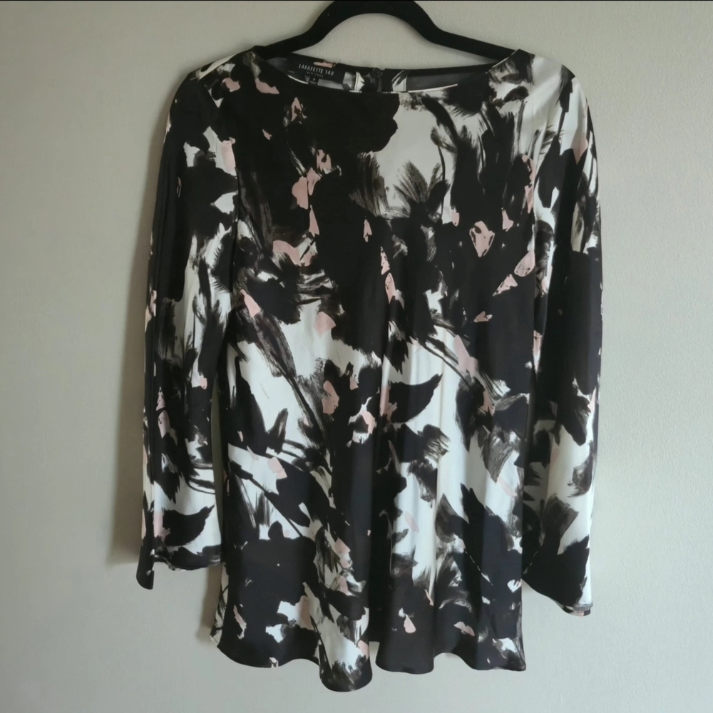 Lafayette 148 New York Women's  Blouse, Size Small, 100% Silk, Long Sleeve